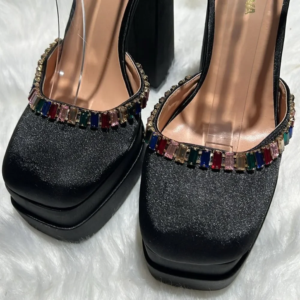 🌸‎ Fashion Nova No Time For It Platform High Heels. Size 9.  B85